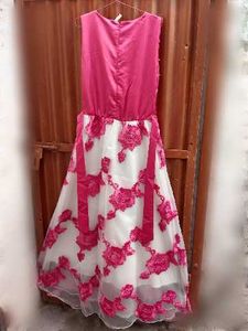 Ethnic Stylish Pink Gown 🩷