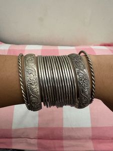 Oxidised Silver Bangle Set Traditional Ethnic kada