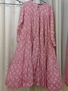 Pink Floral Kurta Set