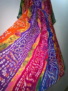 LEHERIA BANDHEJ GOWN