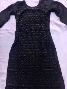 Elegant Black Sequined Kurta