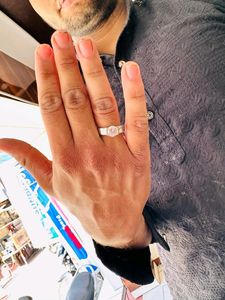 Gents Diamond Pure Silver Ring