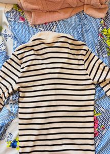 women polo collar T shirt