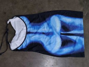 Abstract Print Tie-Up Top