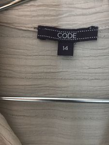 Elegant Beige Embellished Collar Top