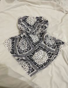 Bandana Print Off-Shoulder Top