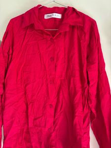 Zara Red Long Sleeve Shirt