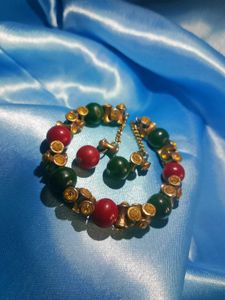 Red And Green Beads Bracelet