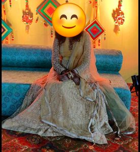Elegant Beige Ethnic heavy Gown