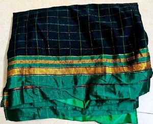 Elegant Black &amp; Green  silk saree