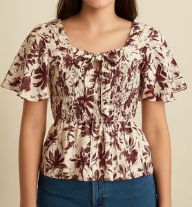 Floral Smocked Top