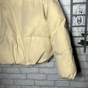 Cream Fluffy Puffer Jacket (New Condition)