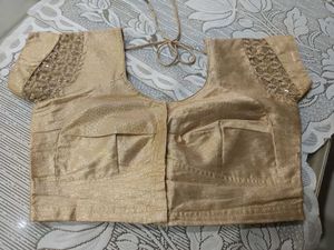 Elegant Gold Sequin Blouse