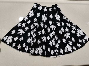 Floral Print A-Line Skirt