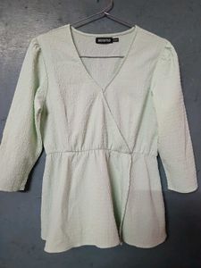 Mint Green Peplum Top
