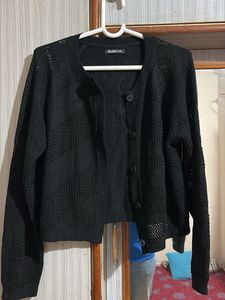 Black Knit Cardigan