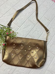 Golden stylish hobo/sling bag