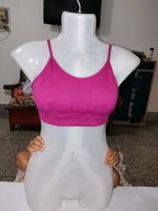 F&F Premium Rani Pink Ribbed Seamless Bralette (Si
