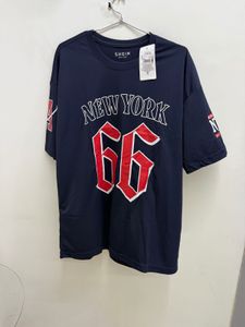 Shein Navy "New York 66" T-Shirt