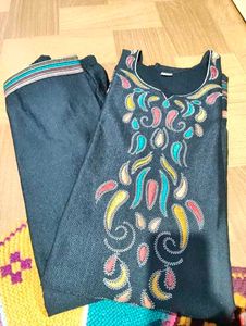Black Salwar Kameez with Embroidery