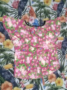 Vibrant Floral Print Top