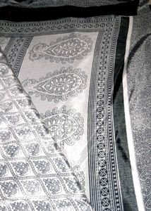 ajrakh crepe silk saree blous