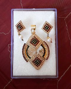 Designer Pendant and Earring Set