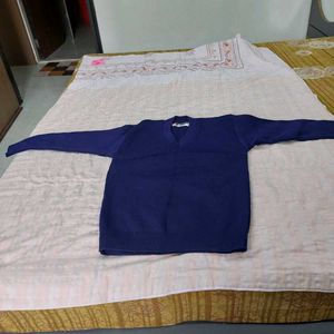 Men's Blue V-Neck Sweater