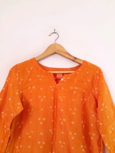 Orange Printed Top (Women's)