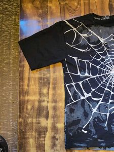 Spider Web Graphic Black T-Shirt