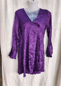 Vibrant Purple Crinkle Kurta