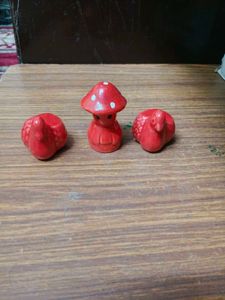 Red Ceramic Figurines