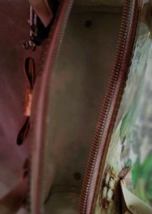 Glossy PolyVinyl material Floral Print Handbag