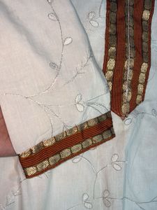 Elegant White Embroidered Kurta