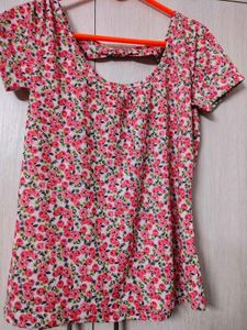 Dressberry Floral Print Off-Shoulder Top