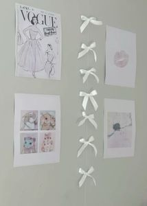 White Ribbon Bow🤍 🎀(Pack of 6)