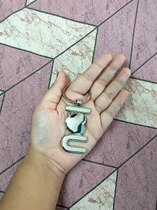 Heart &amp; Initial Keychain Set