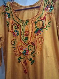 combo of 5 Embroidered  Kurti with Mirror Work