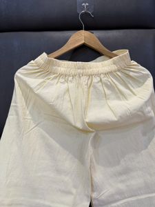 High Waisted Yellow Linen Pants