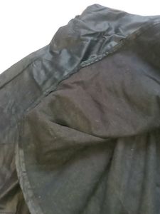 Black Faux Leather Skater Skirt