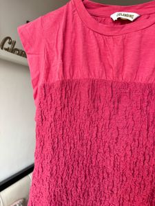 Pink Smocked Detail Dress