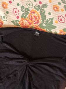 Chic Black Twist Front Top