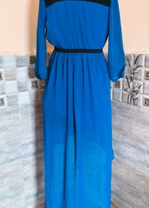 Blue Midi Trendy Dress