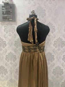 Elegant Halter Neck Ethnic Gown