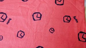 Peach Scarf with Geometric Print