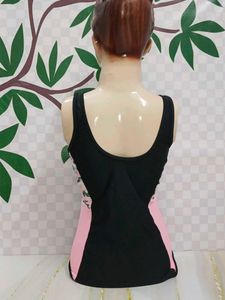 (600)Black &amp; Pink One-Piece Swimsuit