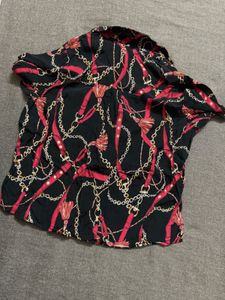 Forever 21 chain and tassel print blouse !