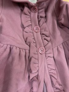 Charming onion Pink Ruffle Coat for Girls