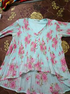 Blue Frill Top