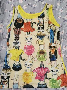 Cute Yellow 💛 Cat Print Top